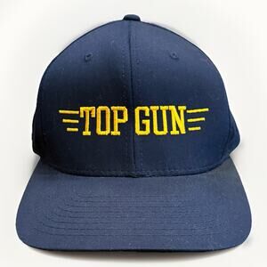 Vintage Top Gun Mens Navy Blue Great Plains Adjustable Snapback Hat Baseball Cap